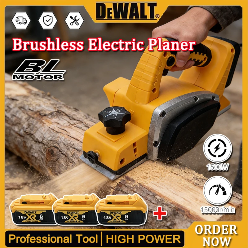 Planer Handheld Electric - DeWALT Fırçasız Elektrikli Planya, 15000 RPM,